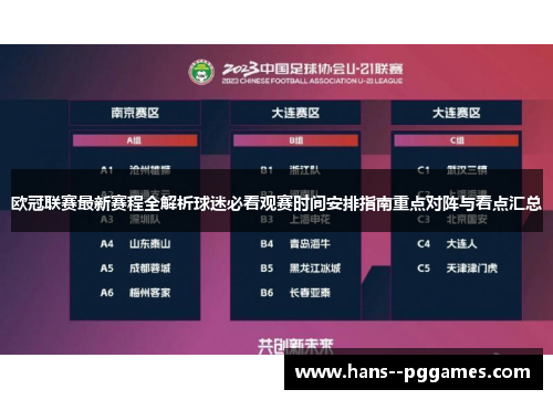 欧冠联赛最新赛程全解析球迷必看观赛时间安排指南重点对阵与看点汇总 欧冠联赛最新赛程全解析球迷必看观赛时间安排指南重点对阵与看点汇总